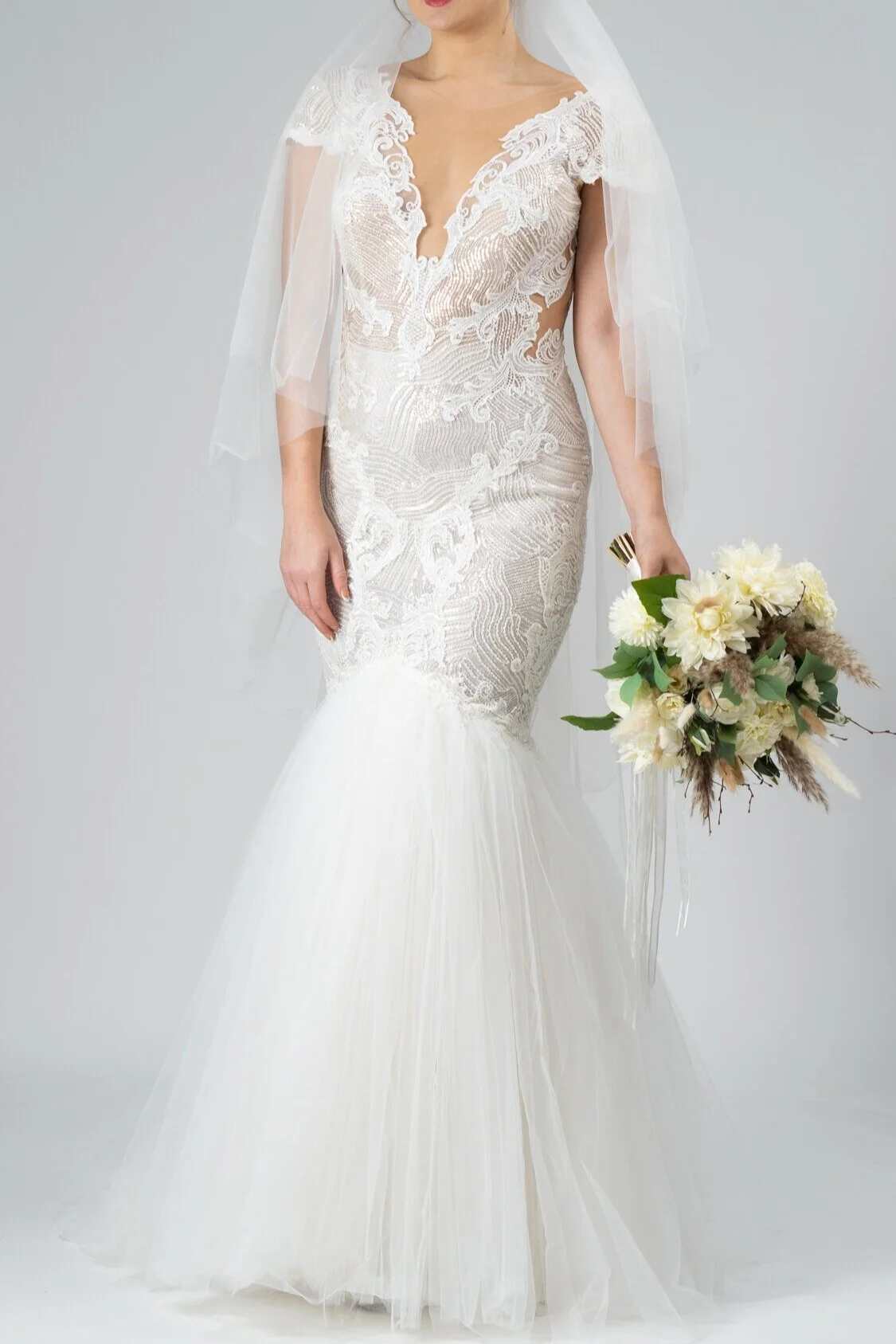 Used Berta Wedding Dress BERTA 17 143 WEDDING DRESS Something